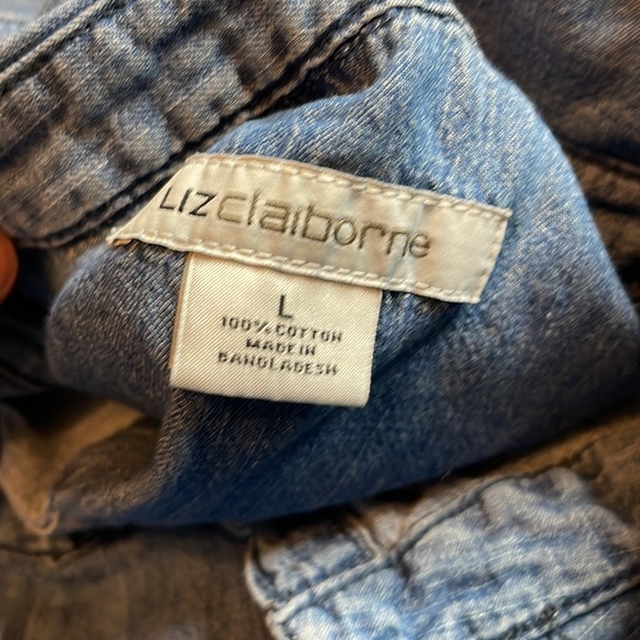 Vintage Liz Claiborne Denim Blouse - Picture 6 of 6